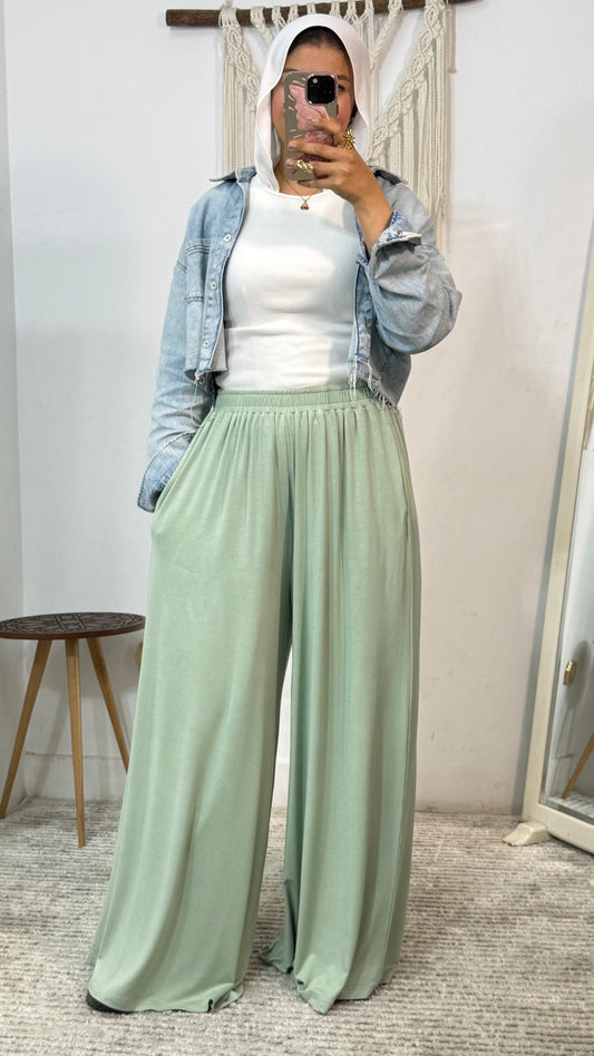 Soft Wide Leg-mint