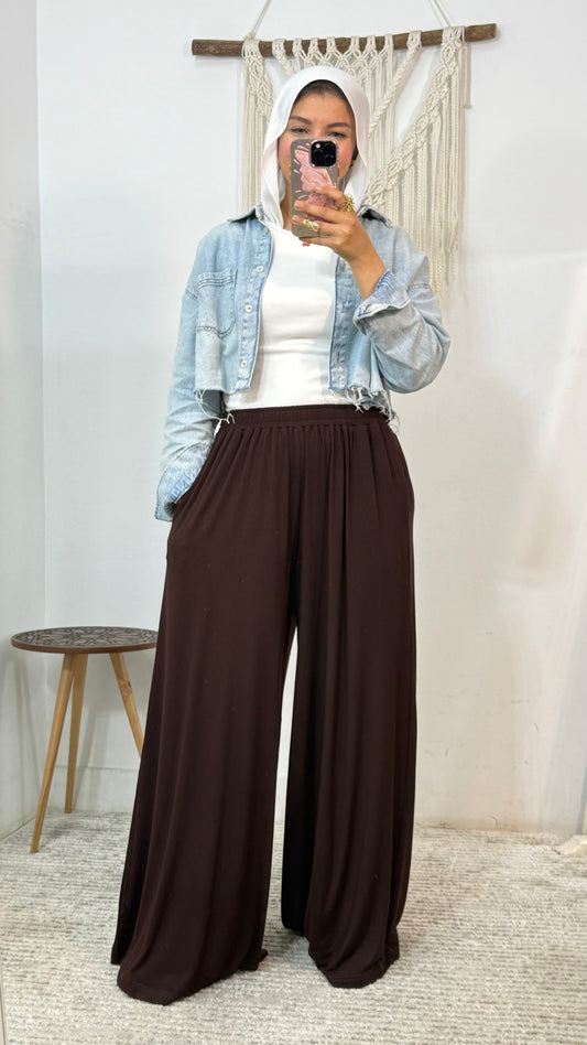 Soft Wide Leg-Brown