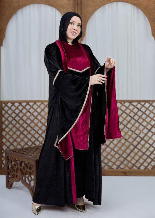 Burgundy Crown Kaftan